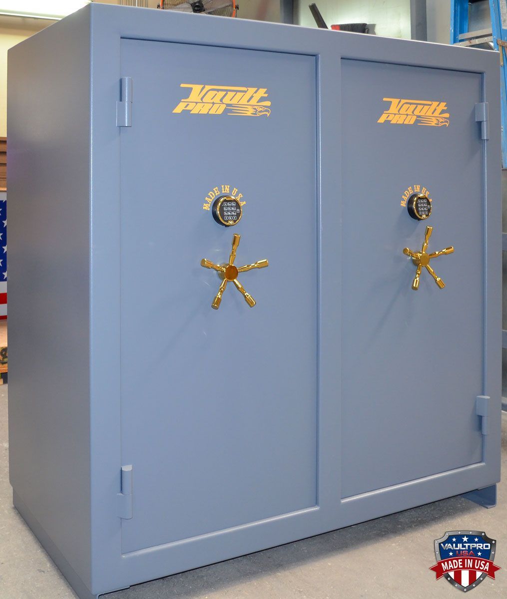 Monster 100 gun double door safe in gray.