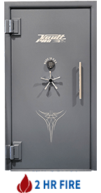 Heavy duty vault doors with high fire resistance