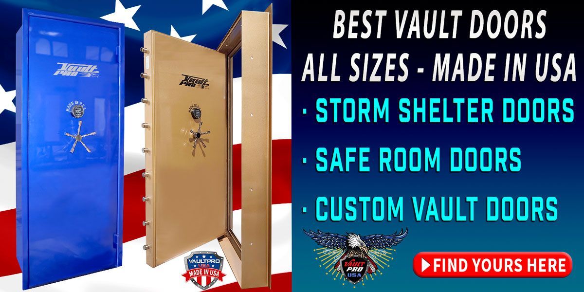Vault doors and storm shelter doors made in America by Vault Po USA