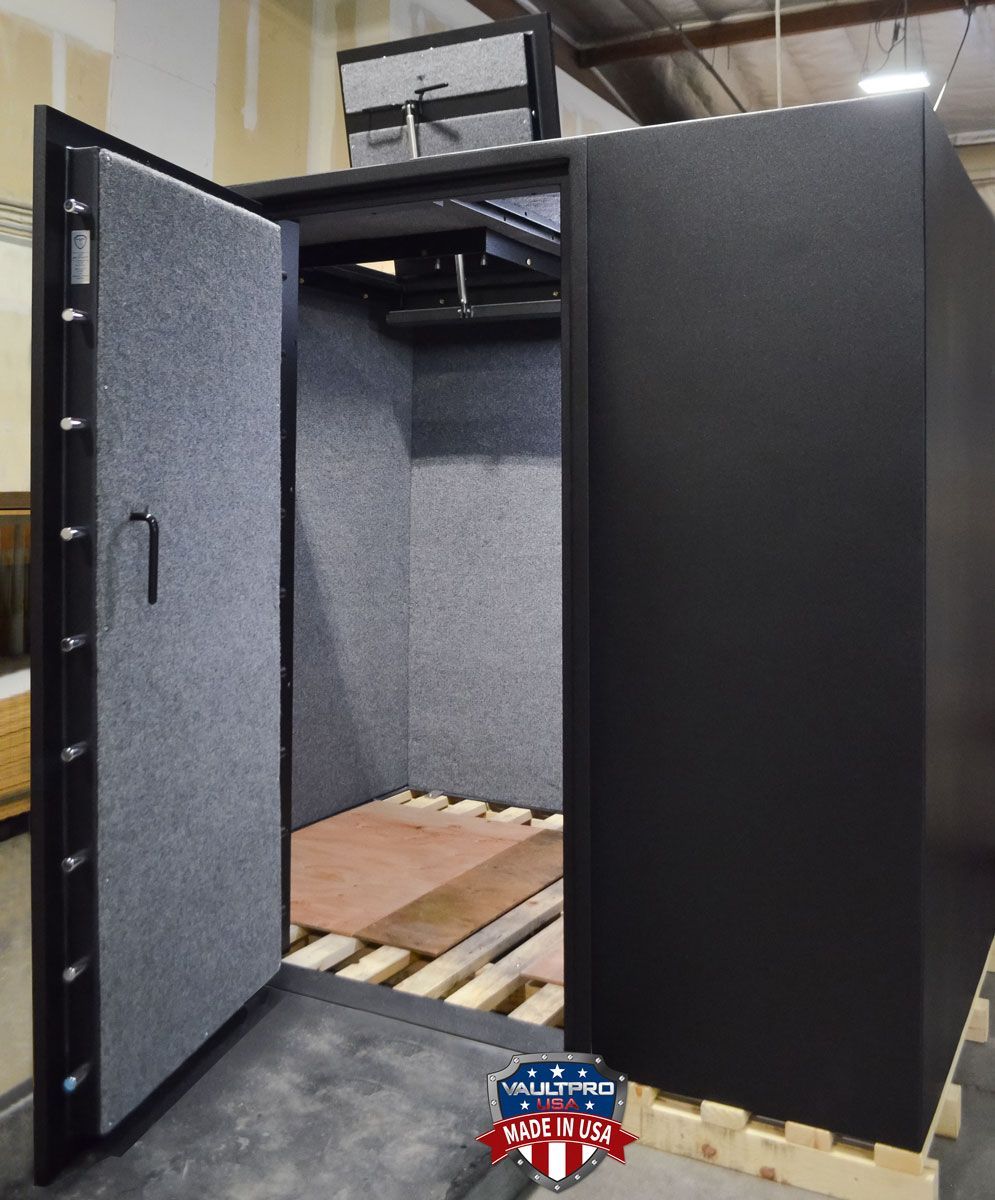 Modular 8x6 foot shelter safe room for easy transportation and assembly.