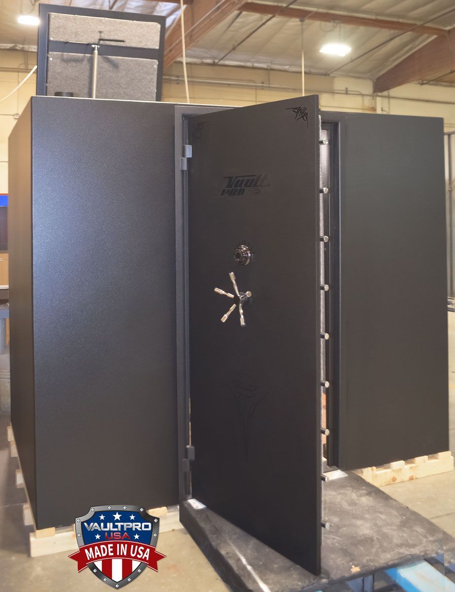 Custom Walk-in Shelter Safe room with ceiling mounted floor escape hatch.
