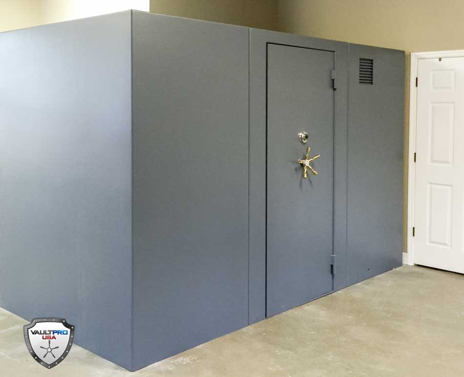 Walk-in Safe Room Shelter with Tactical Gun Wall