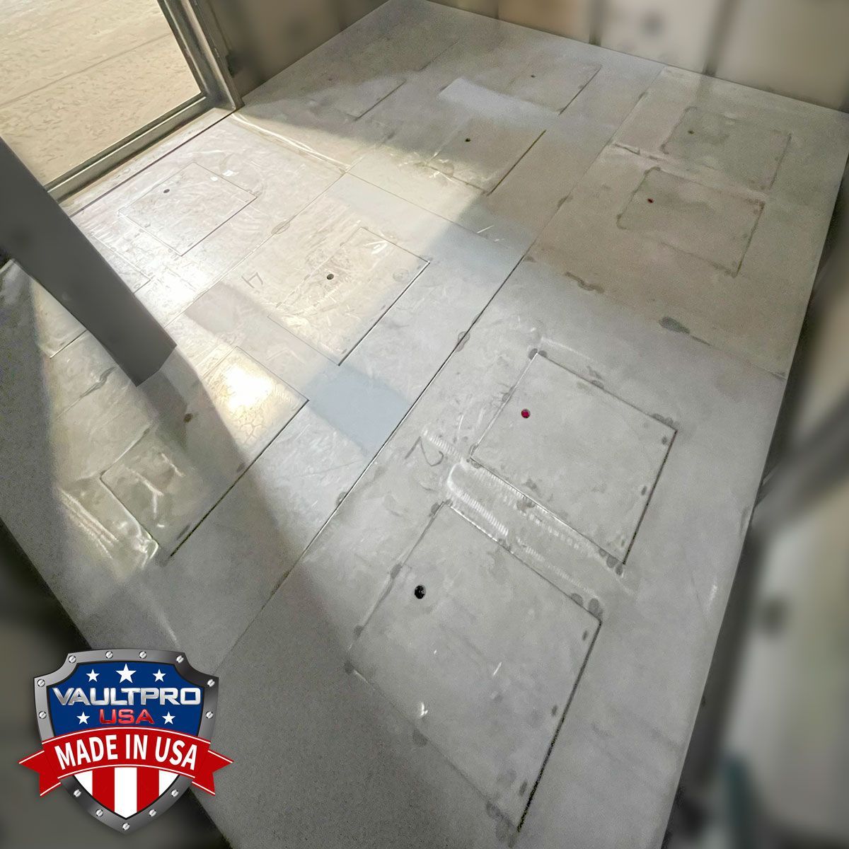 If required, modular steel floor panels may be added to our walk-in shelters.