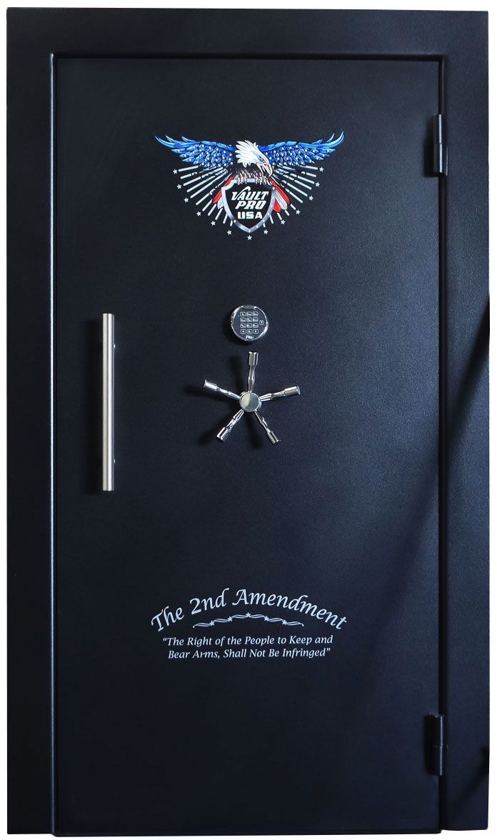 image of inswing vault door with wide flange. Vault doors made by Vault Pro USA