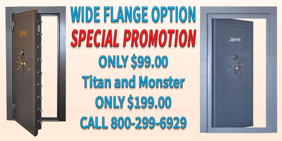wide flange option for vault door