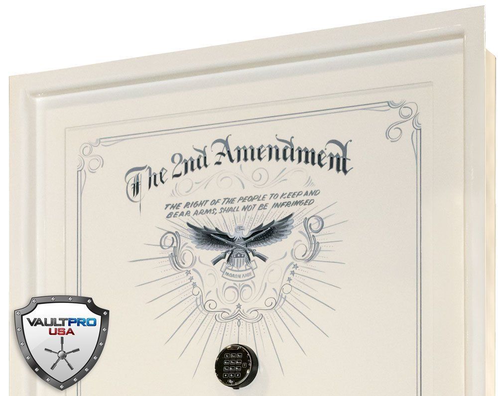 Closeup showing detail of Custom 2nd Amendment Vault Door.