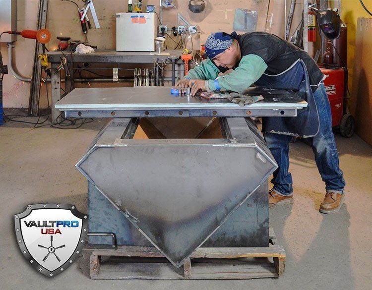 Corner safe being manufactured with pride in USA