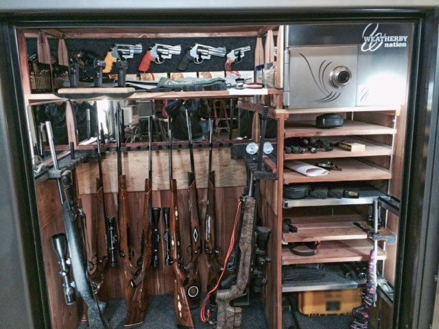 Custom safe interior shelves and safe in safe.