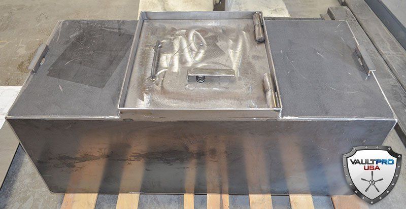 Custom Floor Safe Door with siliconized rubber gaskets to seal the door air and water tight.