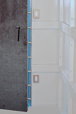 Modular vault safe rooms with electrical supply and interior lighting system