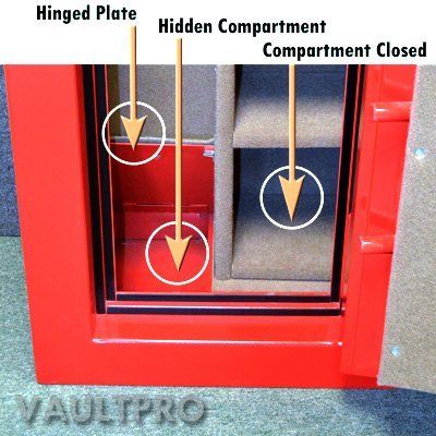 hidden floor compartment in safes