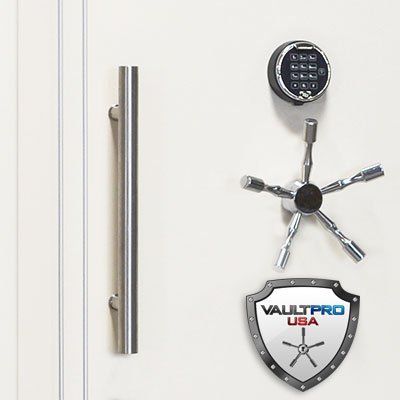 stainless steel pull handle for safes and vault doors