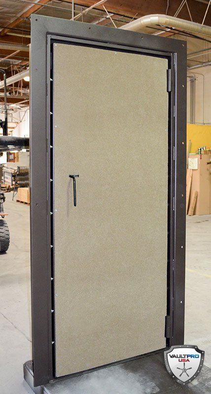Reverse Flange & Inside Wall Mounted Vault Door interior with quick release.