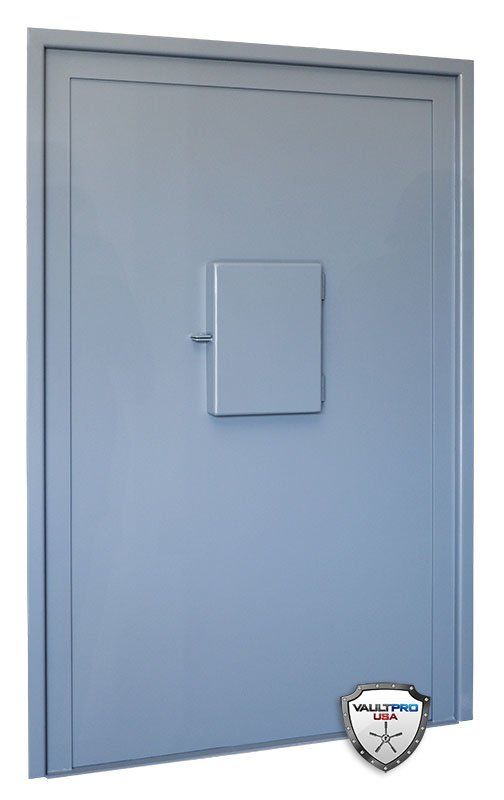 Storm Door for exterior installation with lock box.