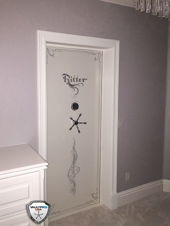 Custom vault door installation.