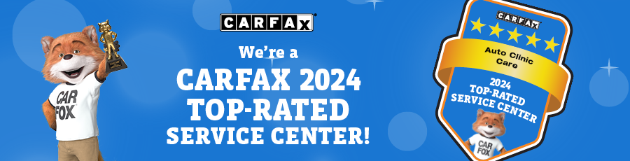 CARFAX banner with a cartoon fox and text that says