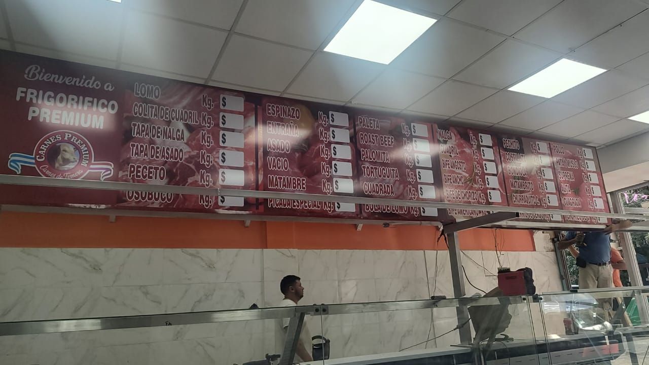 Cartelería interior de local