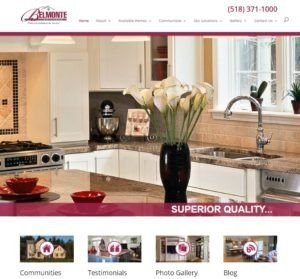 Homepage of redesigned website for Belmonte Builders