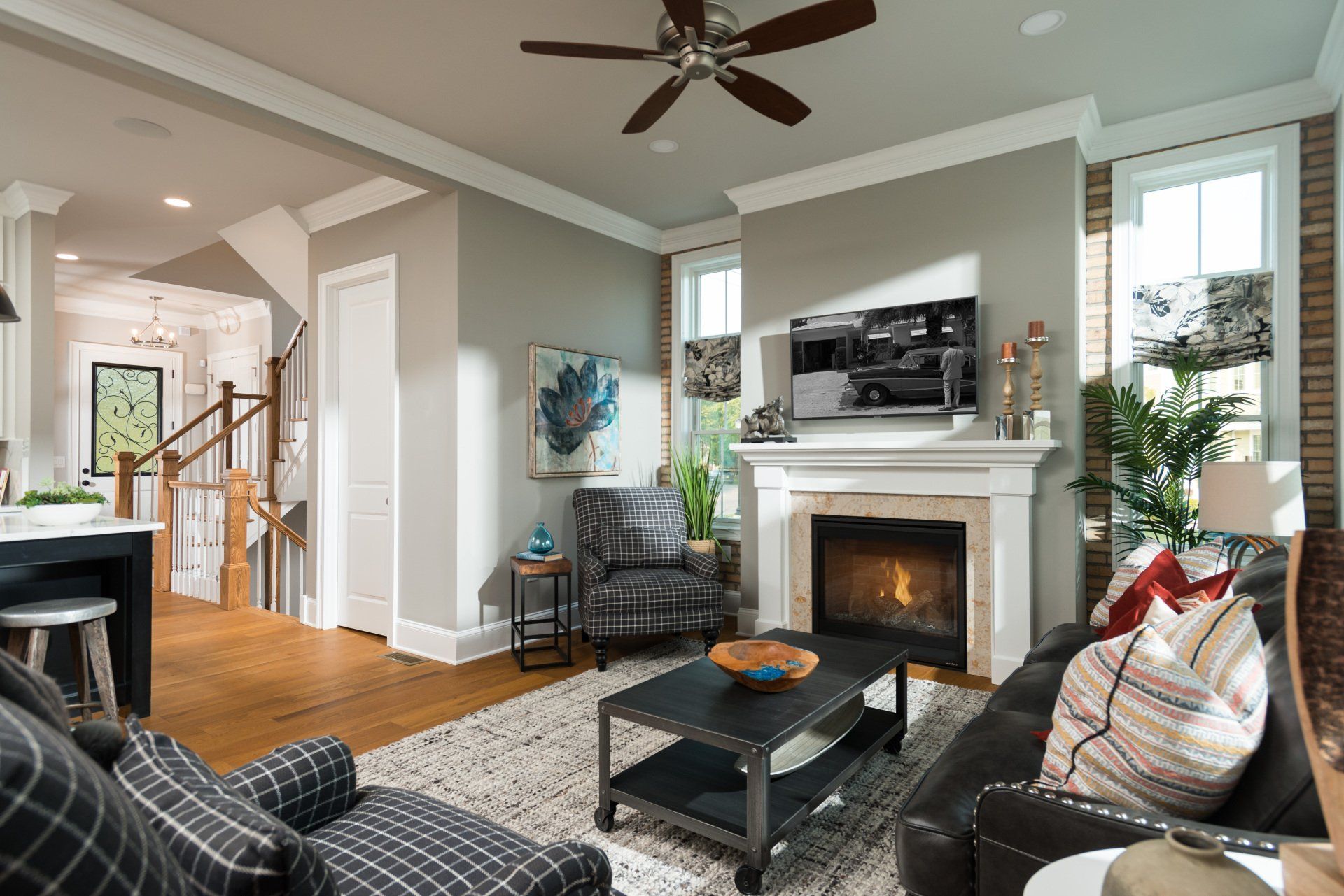 Great room opening to foyer