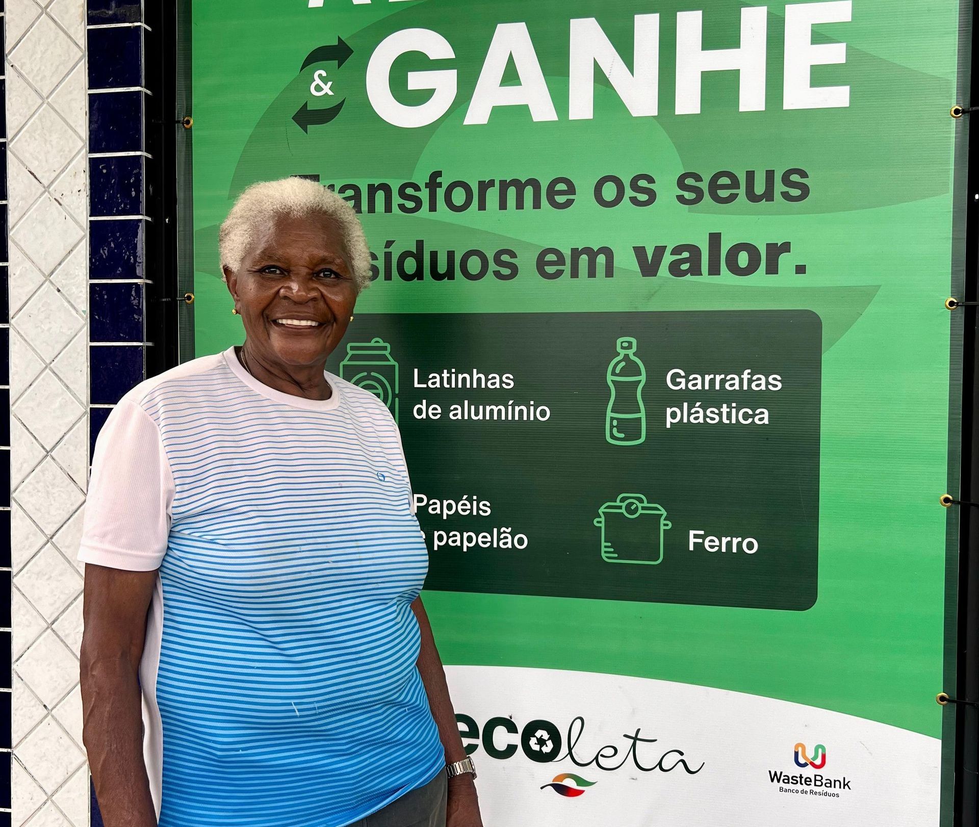 moradora de Santos no espaço Ecoleta