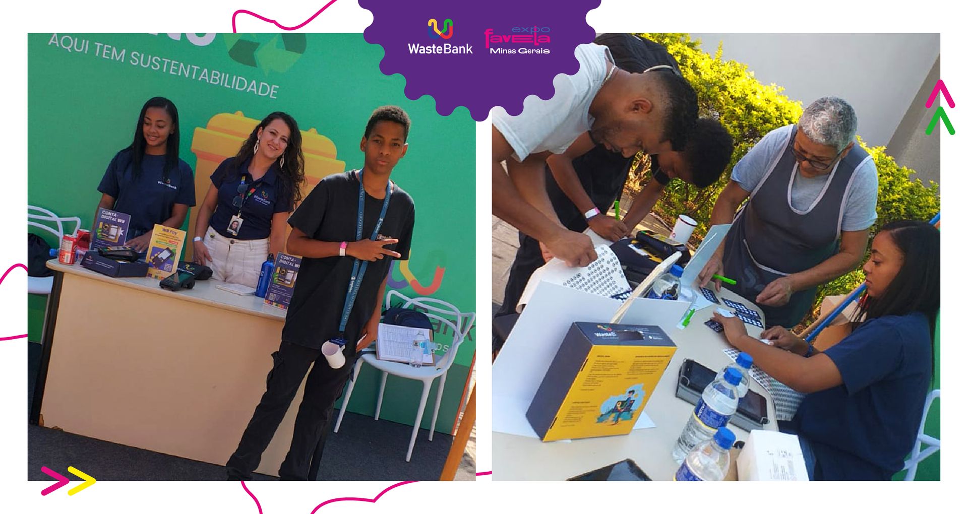 ecopontos do wastebank no expo favela minas gerais 2024