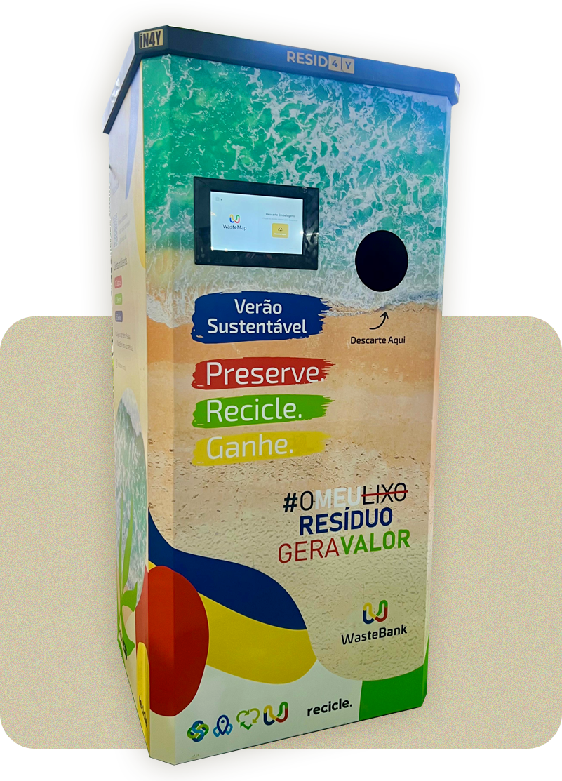 ilustração máquina recicladora