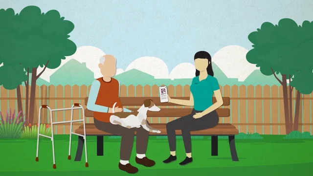 A man and a woman are sitting on a bench with a dog.