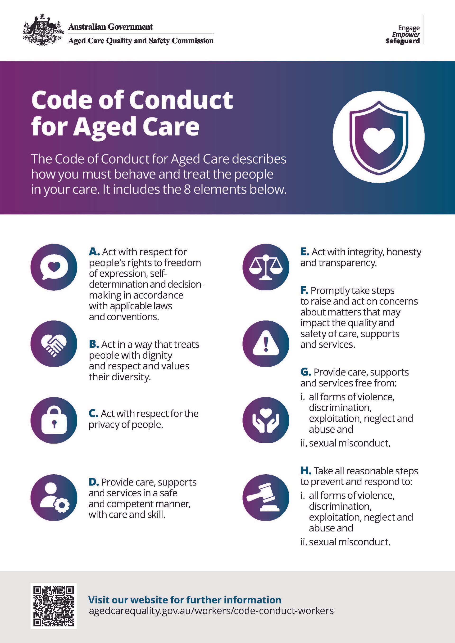 A Poster About The Code Of Conduct For Aged Care — Aged Care in Tamworth, NSW