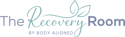 A logo for the recovery room by body aligned.