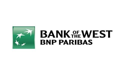 The bank of the west bnp paribas logo on a white background.
