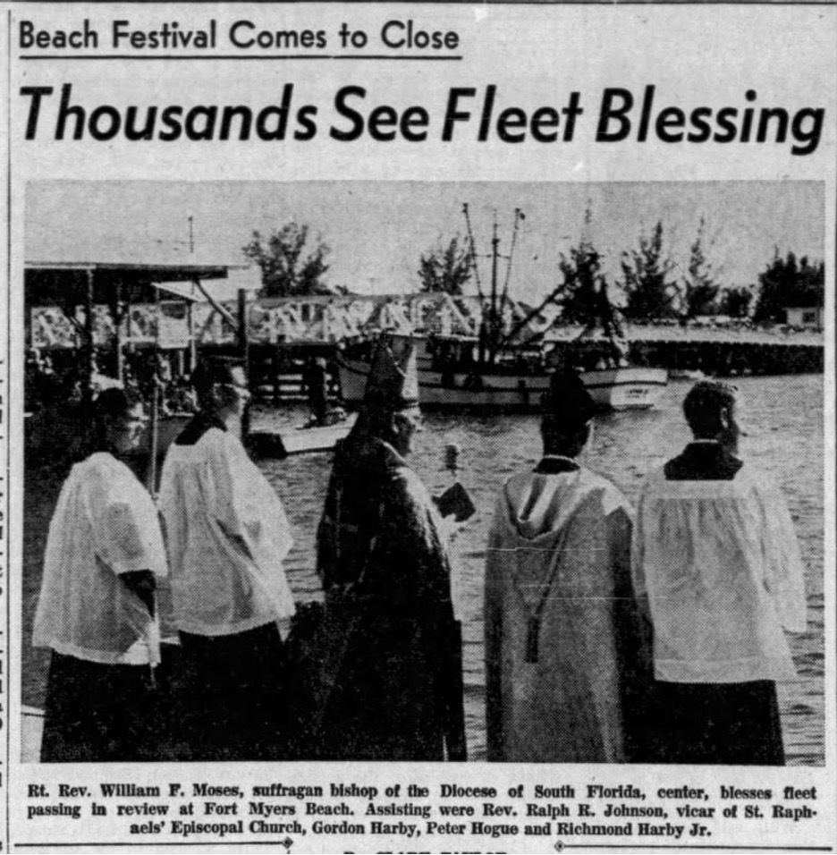 A newspaper article says that thousands see fleet blessing