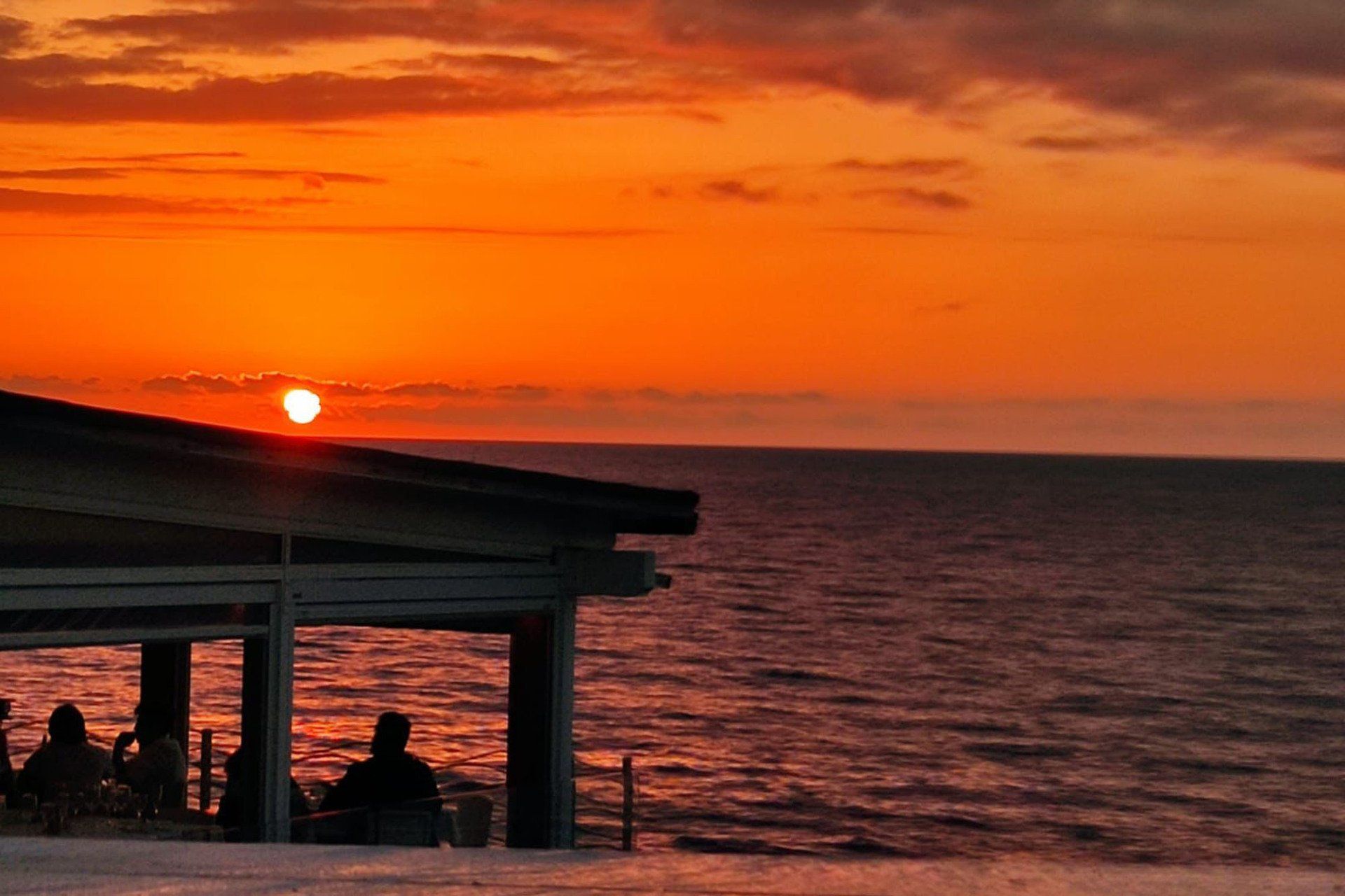 beautiful sunset from the restaurant