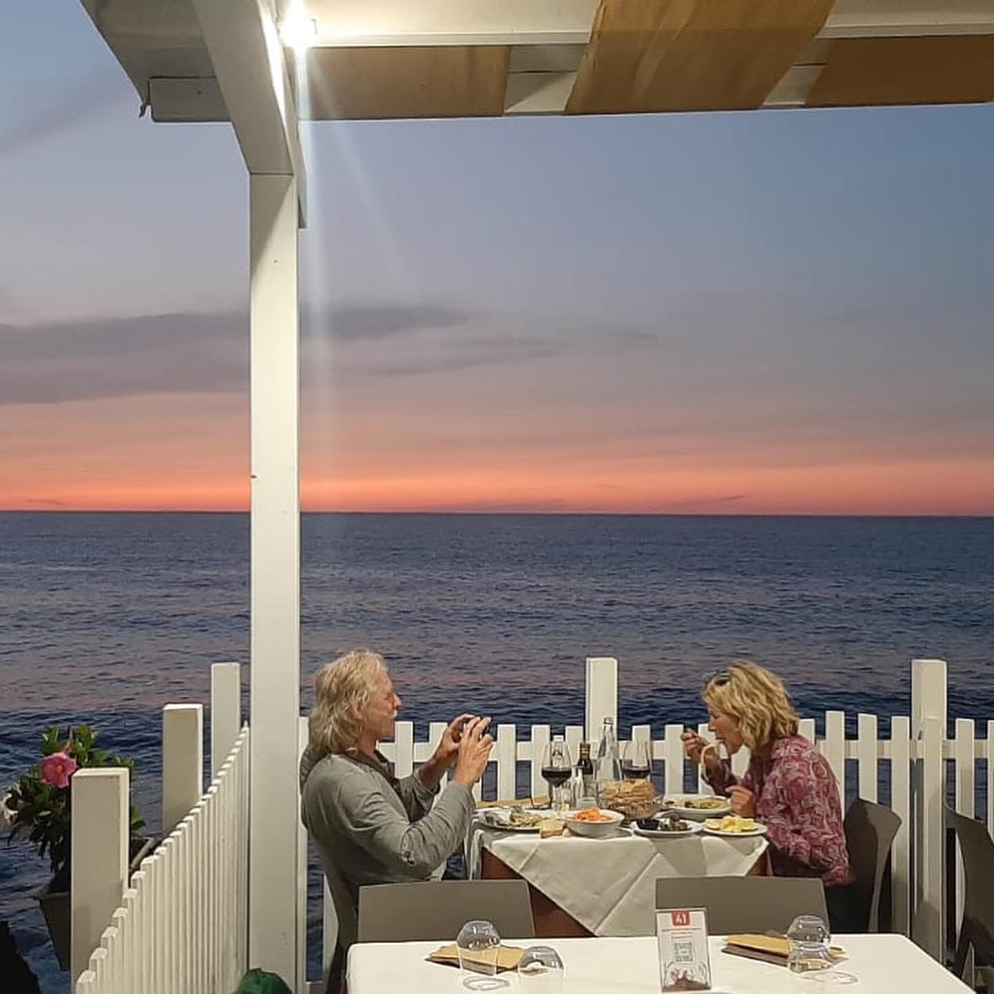 sunset from the restaurant