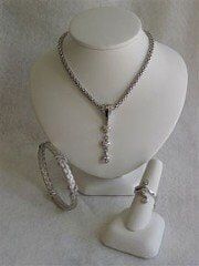 Sterling Silver Diamond Jewelry Set — Custom Jewelry in Cambridge, MA