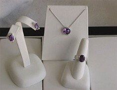 Amethyst Silver Jewelry Set — Custom Jewelry in Cambridge, MA