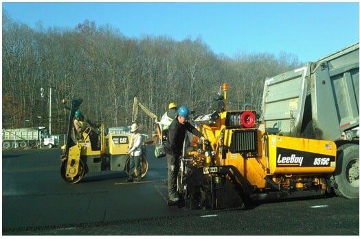 Asphalt Repair — Workers Repairing Road in Rocky Hill, CT