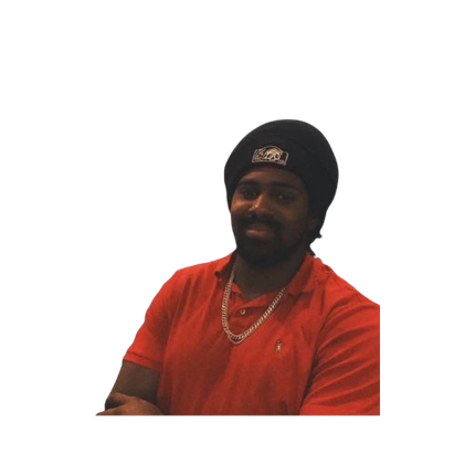 A man wearing a red polo shirt and a black beanie