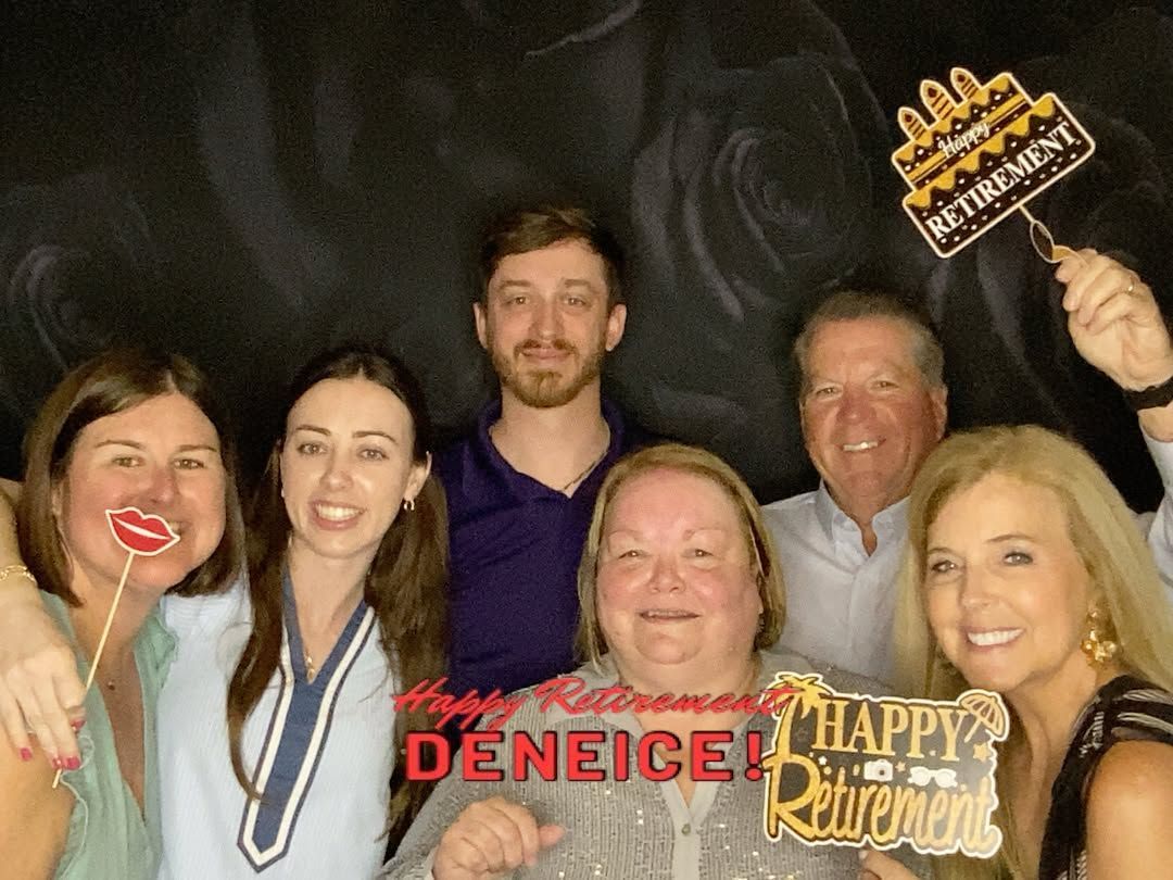 Retirement party event in baton rouge at a photobooth