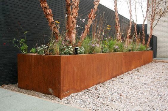 Bloembak cortenstaal