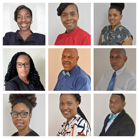 A collage of portraits of a group of people