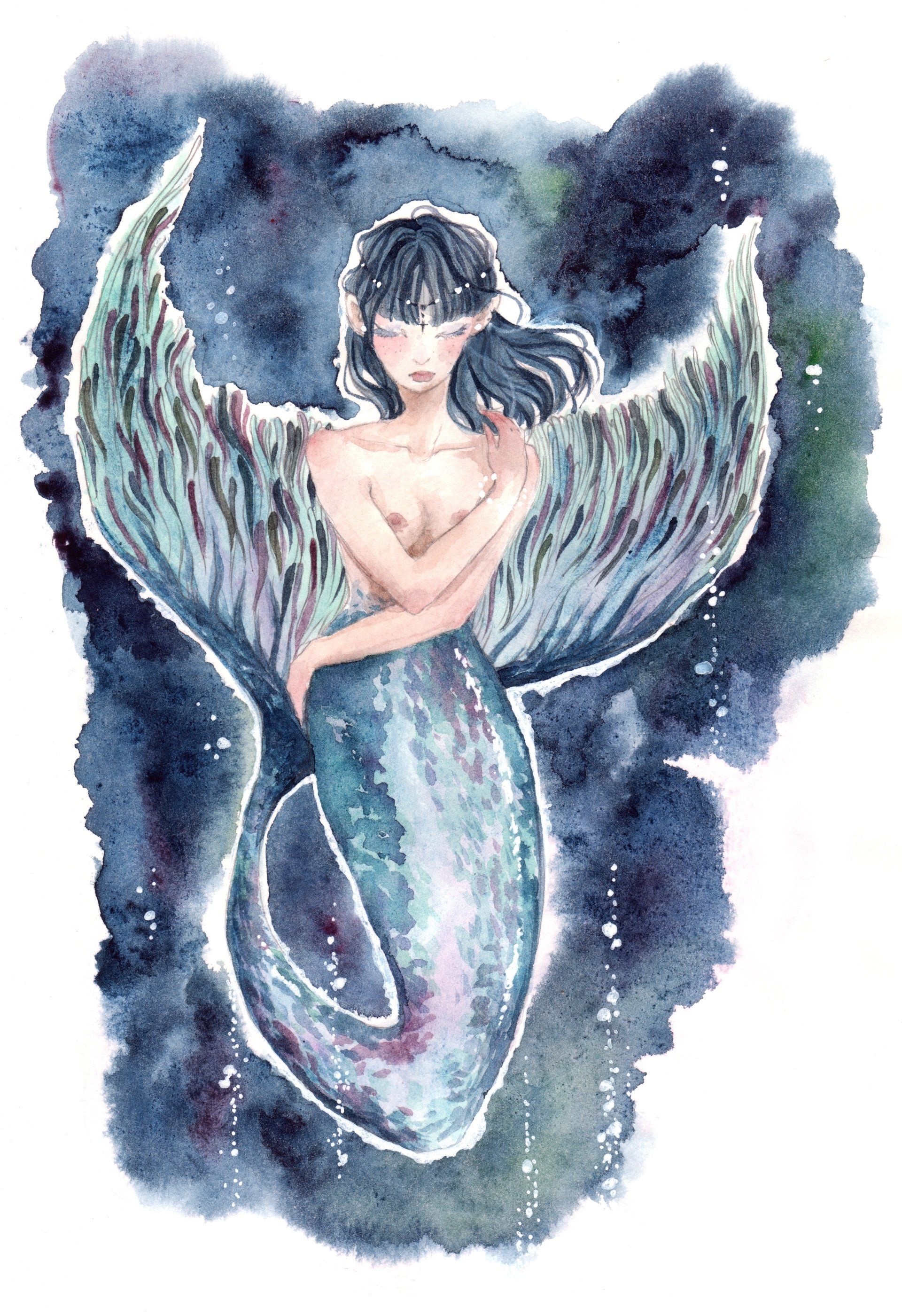 Mariella Fahr Illustration Meerjungfrau Perlen