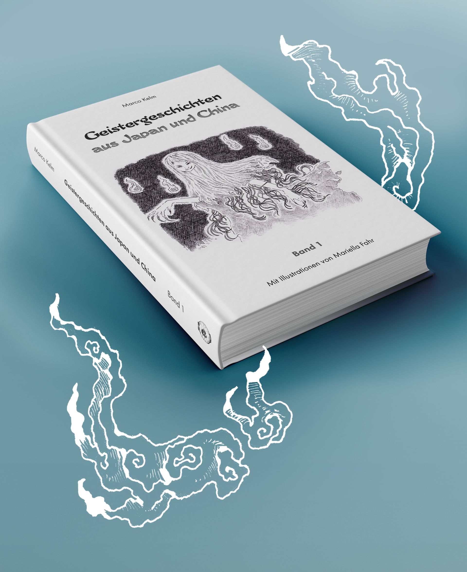 Cover Buch 1 • cover book 1 Mariella Fahr Illustration Japan Geister Geschichten Buch Band 1