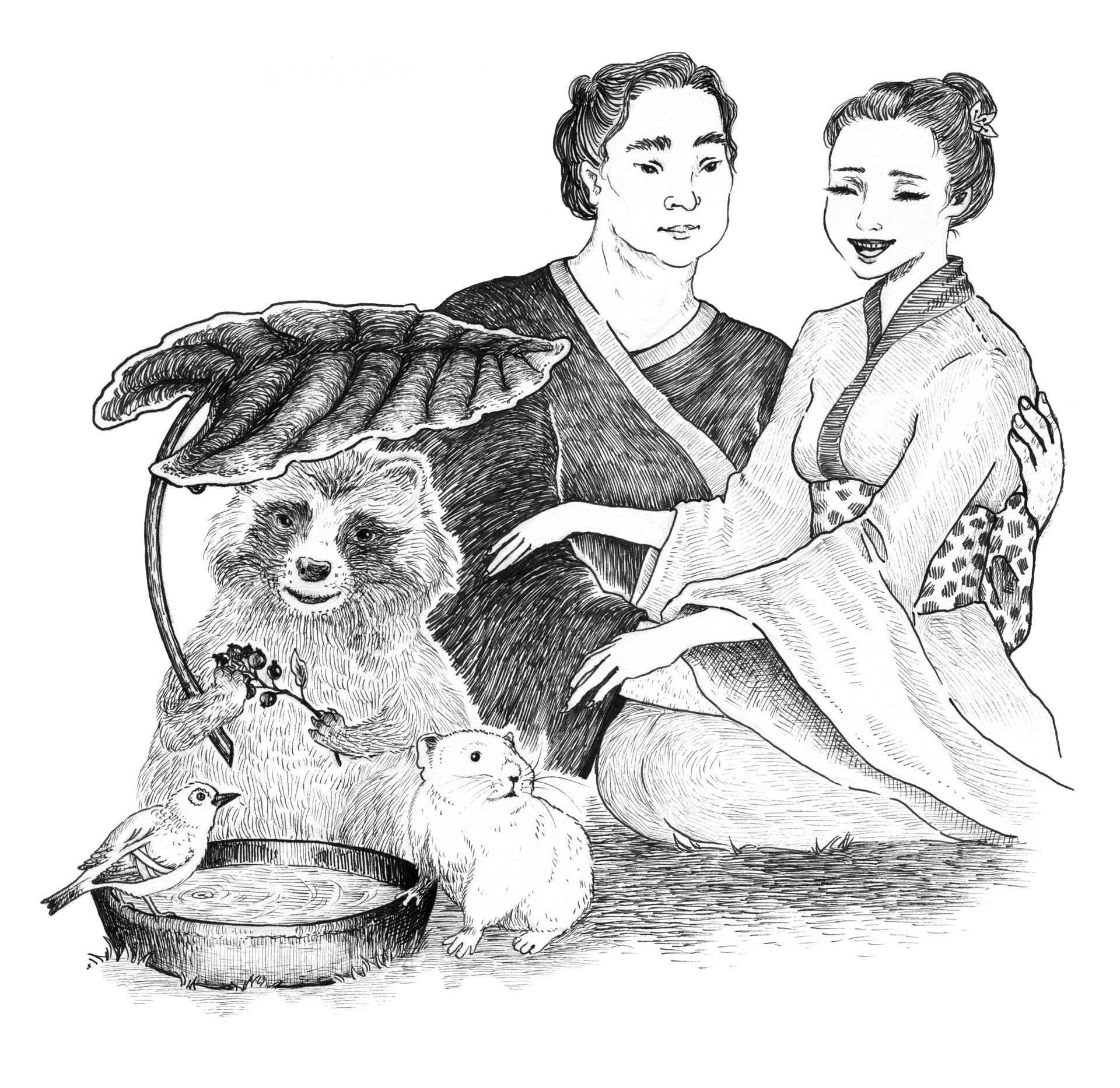 Kaikei und Masami • Kaikei and Masami Mariella Fahr Illustration Japan Geister Geschichten