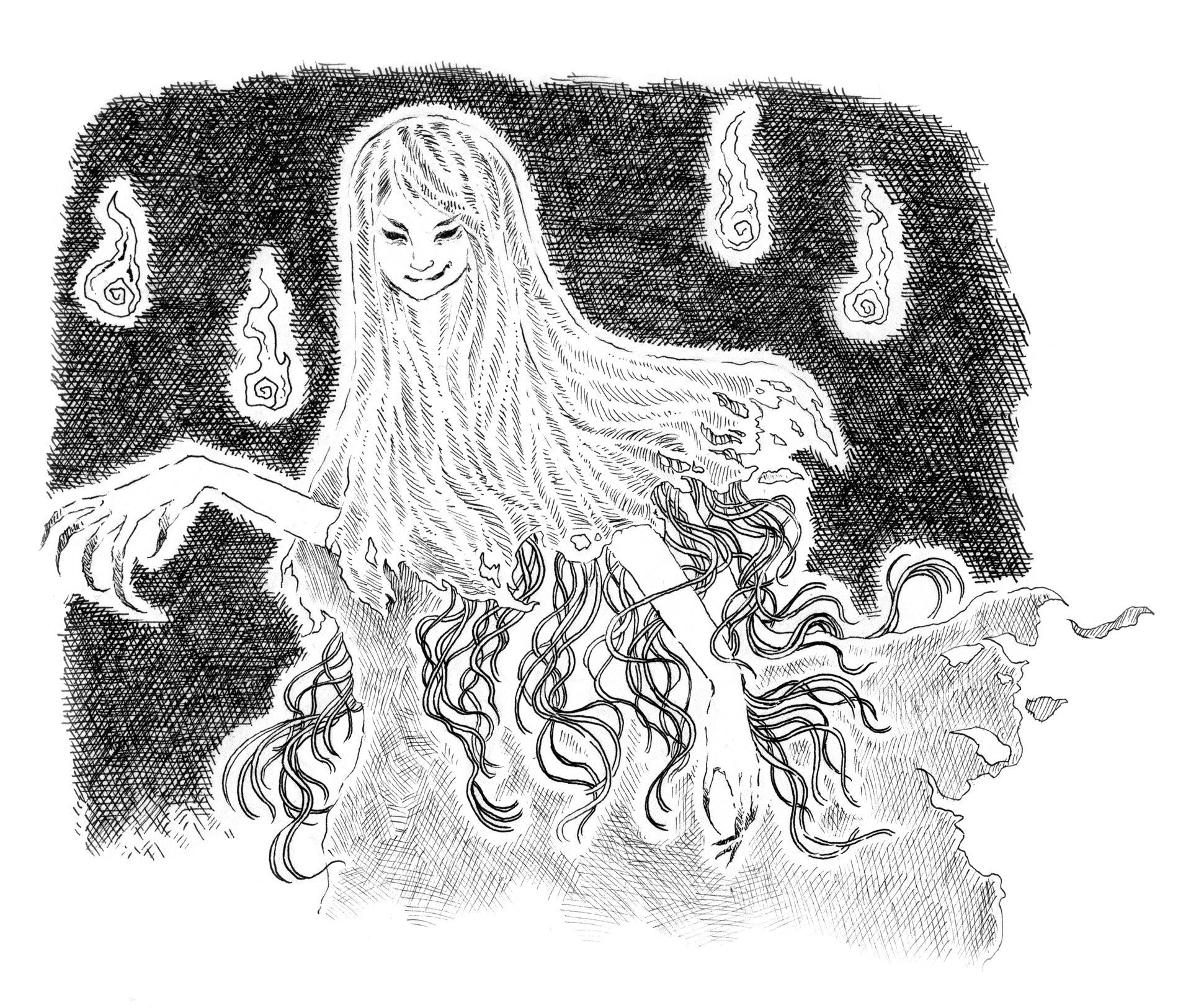 Geist • ghost Mariella Fahr Illustration Japan Geister Geschichten Scary Ghost