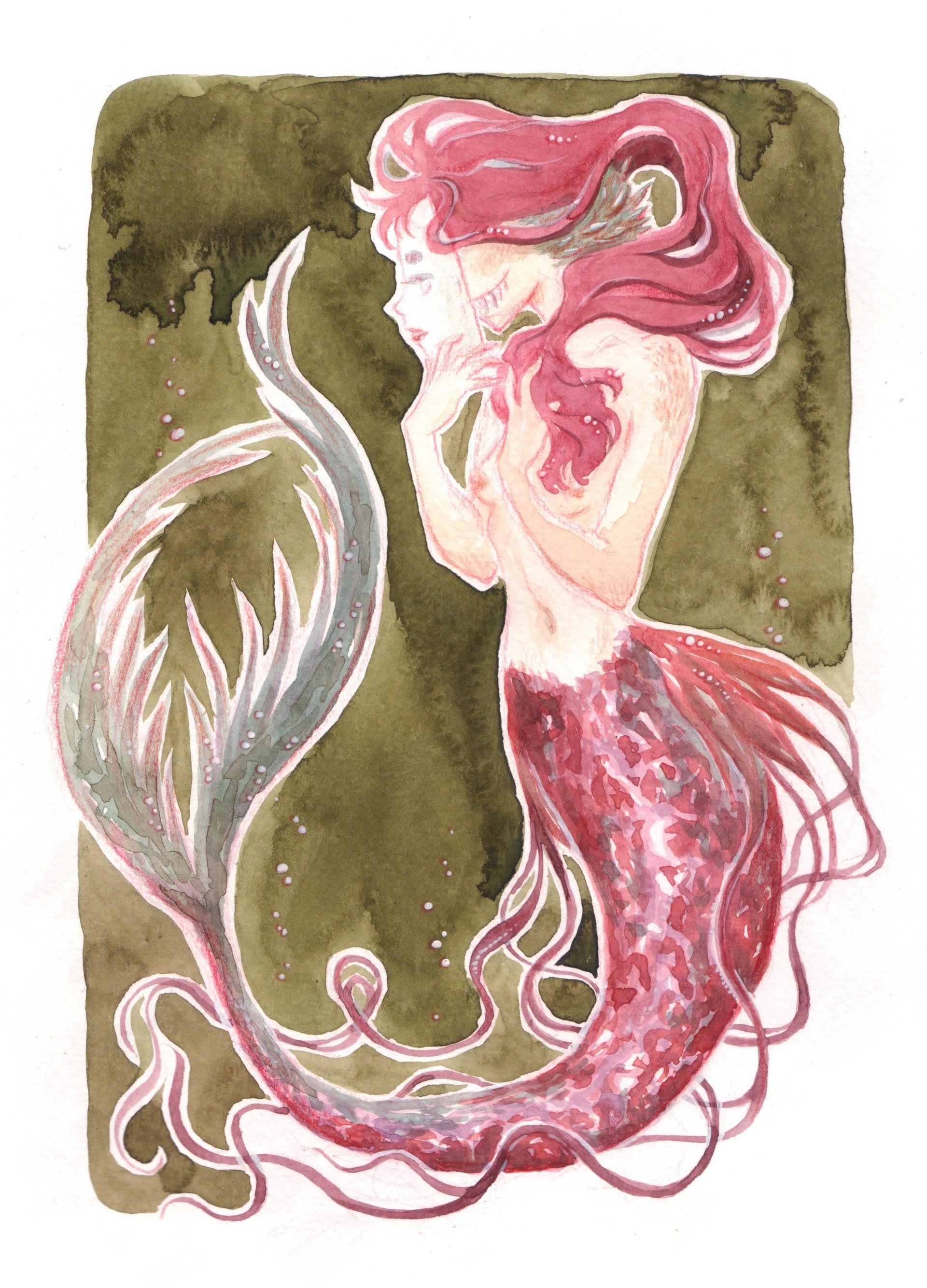 Mariella Fahr Illustration Meerjungfrau Maske mask