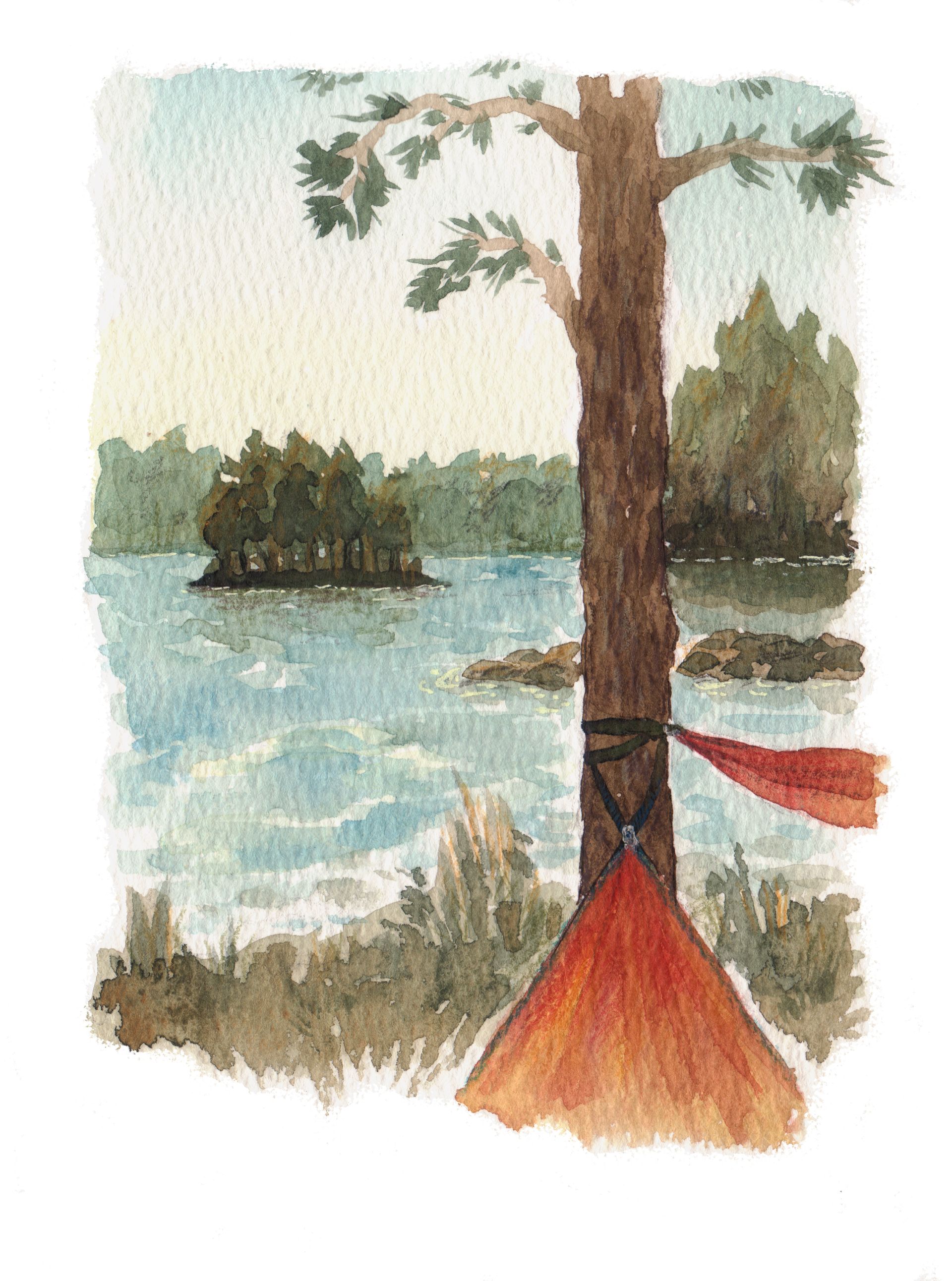 Mariella Fahr Illustration Schweden 2024 Hängematte