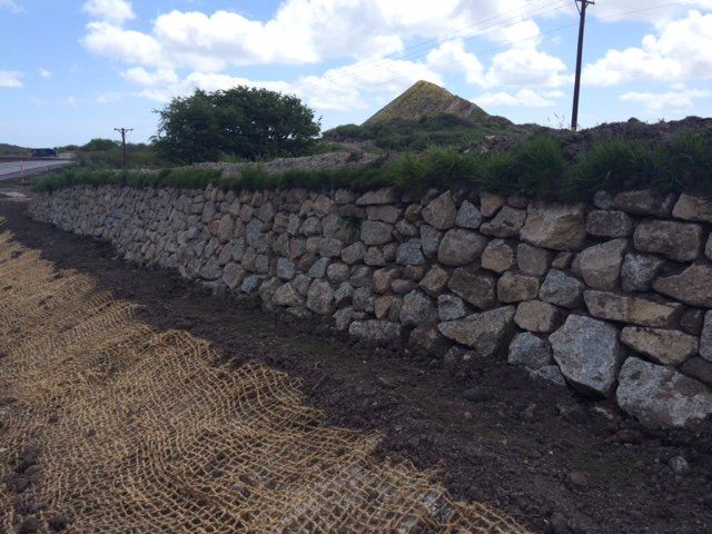 Stone hedging work
