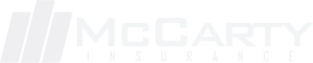 McCarty logo in light gray on a white background