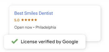 A google review for a dentist in philadelphia