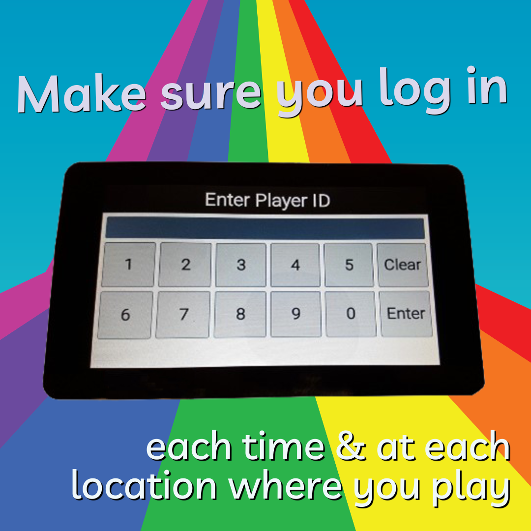 Make Sure you log in, each time and at each location where you play